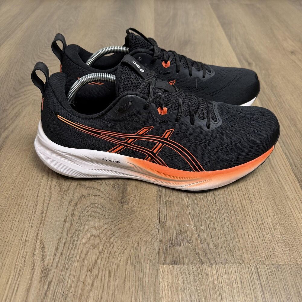 ASICS GEL-Pulse Shoes Mens Size 11 Black Orange Mesh Running Sneakers 1011B962